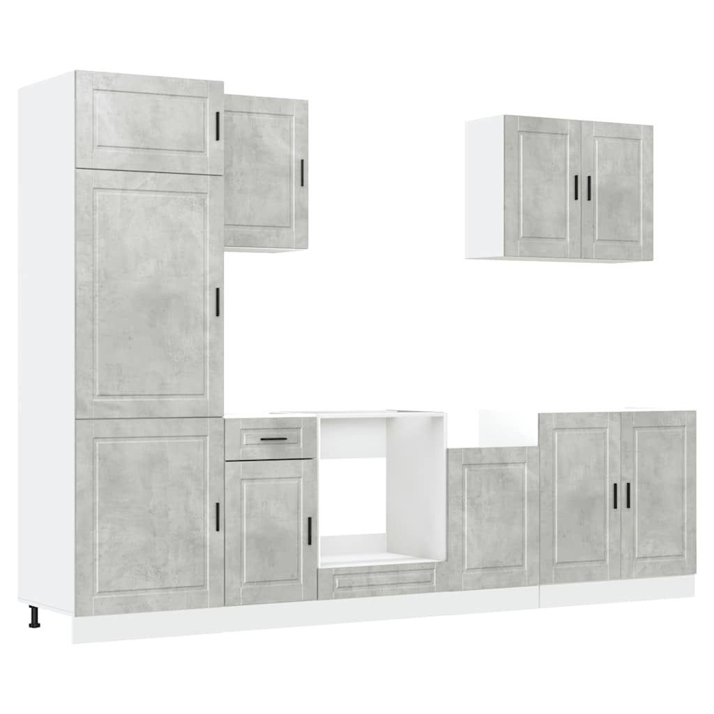 7 Piece Kitchen Cabinet Set Porto Engineered Wood