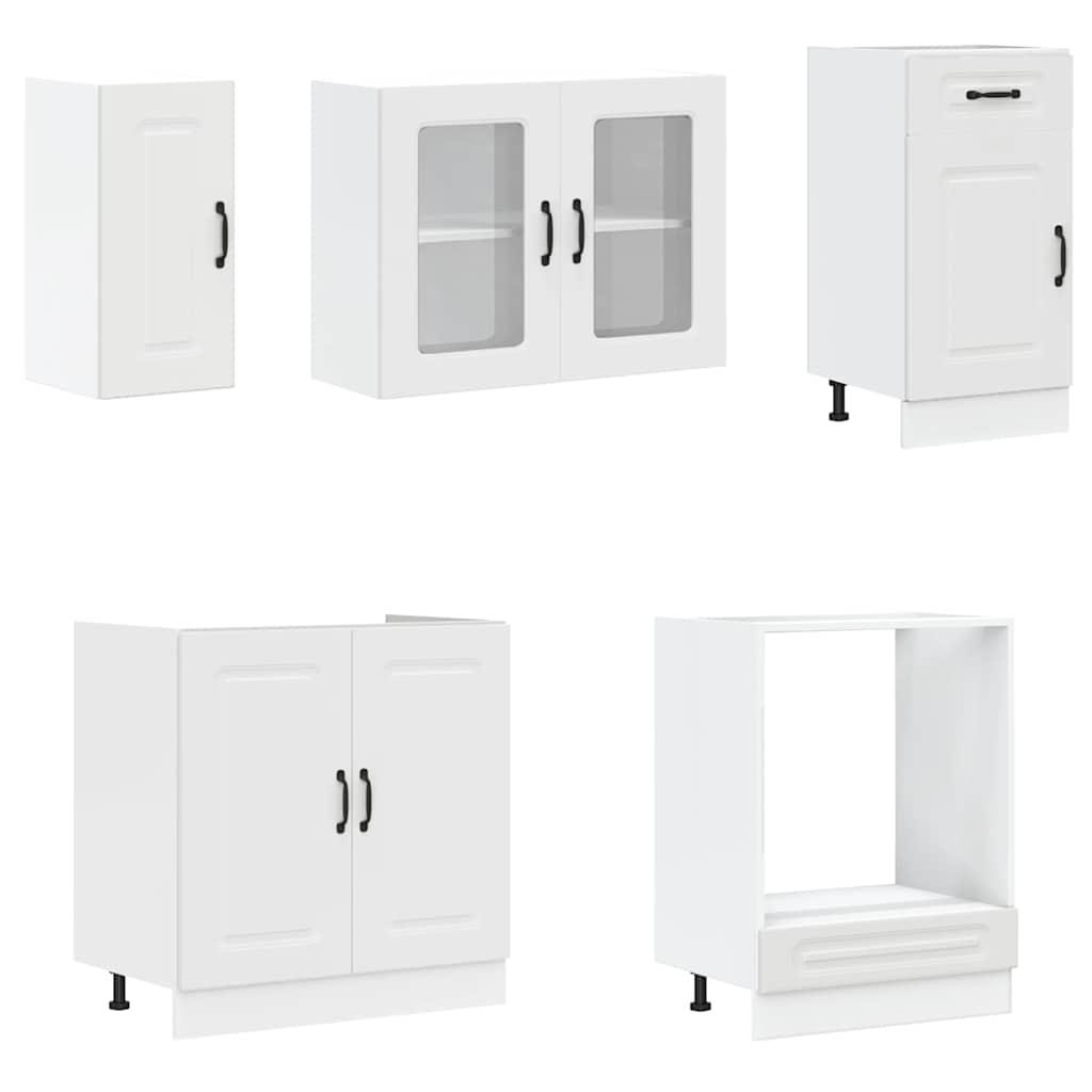 8 Piece Kitchen Cabinet Set Kalmar Engineered Wood