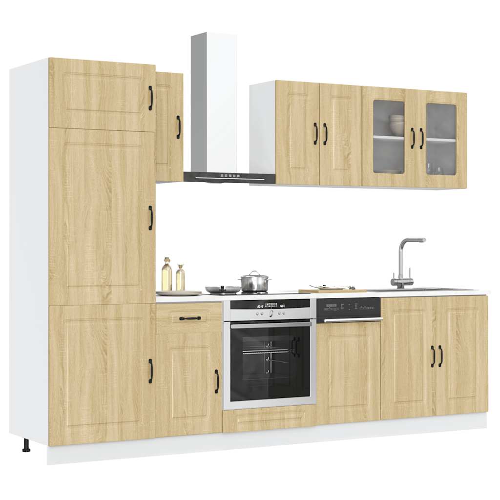 8 Piece Kitchen Cabinet Set Kalmar Engineered Wood