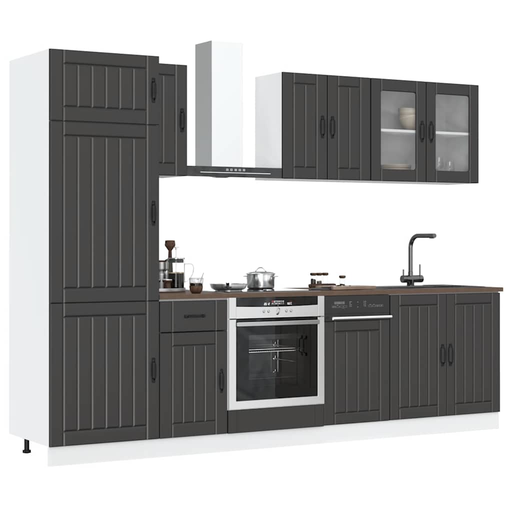 8 Piece Kitchen Cabinet Set Lucca Engineered Wood