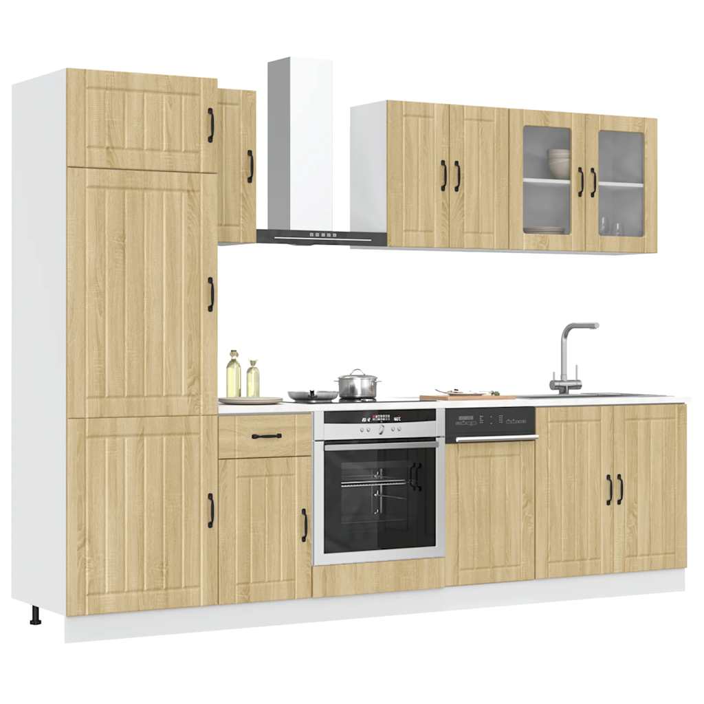 8 Piece Kitchen Cabinet Set Lucca Engineered Wood