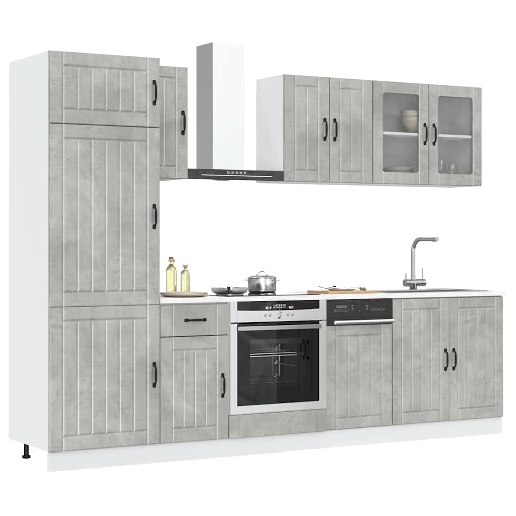 8 Piece Kitchen Cabinet Set Lucca Engineered Wood