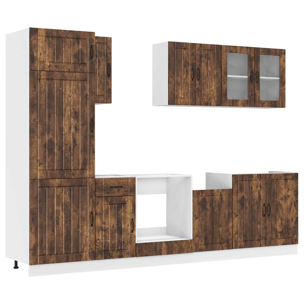 8 Piece Kitchen Cabinet Set Lucca Engineered Wood