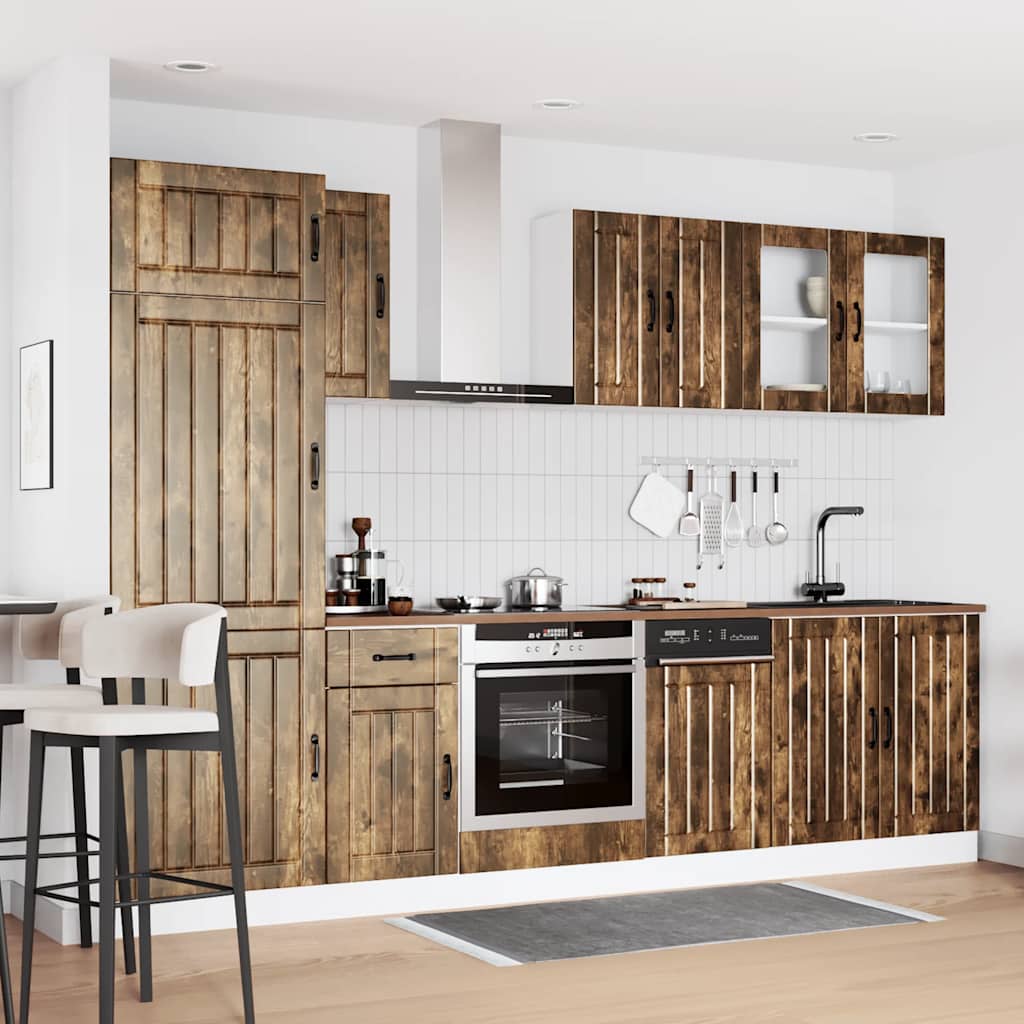 8 Piece Kitchen Cabinet Set Lucca Engineered Wood