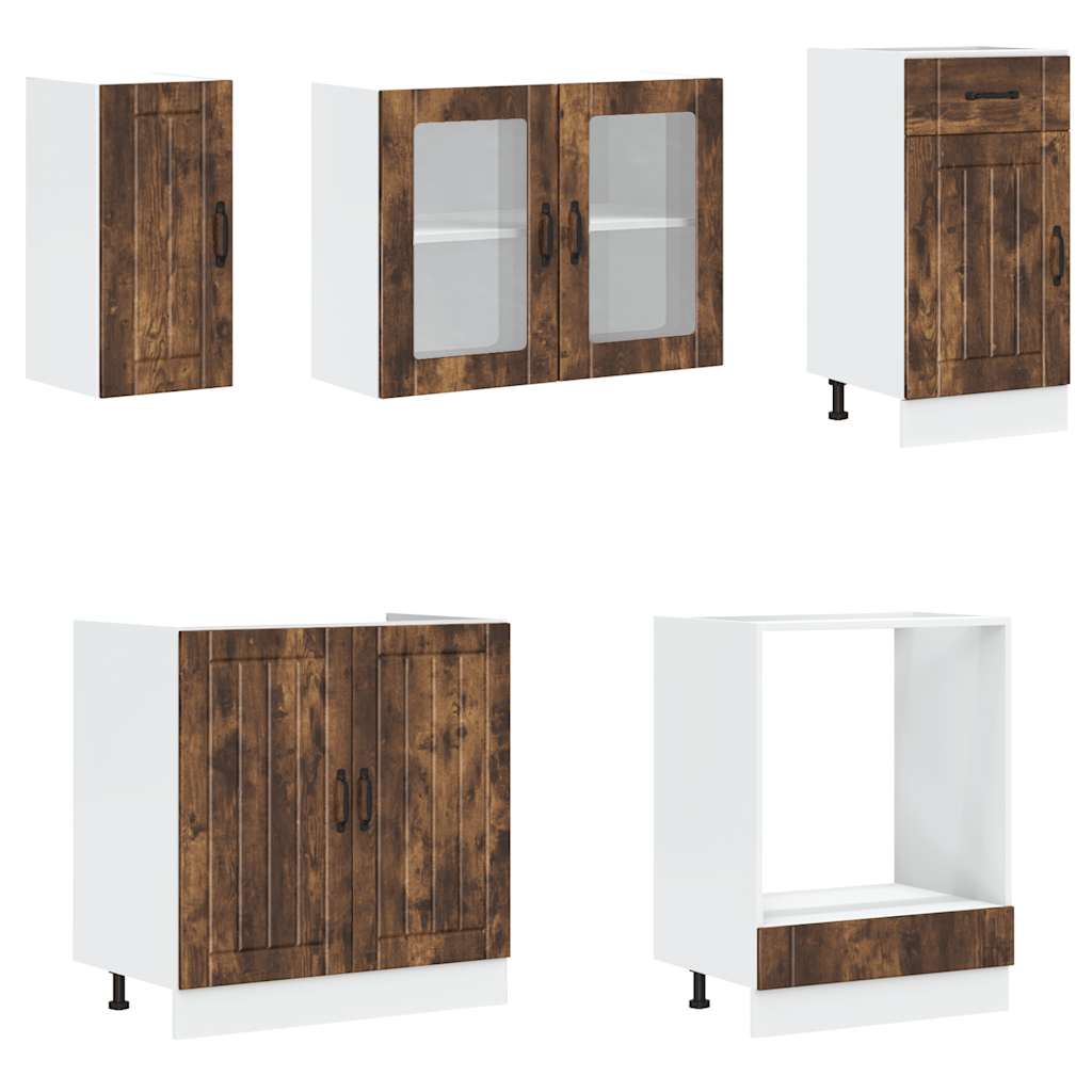 8 Piece Kitchen Cabinet Set Lucca Engineered Wood