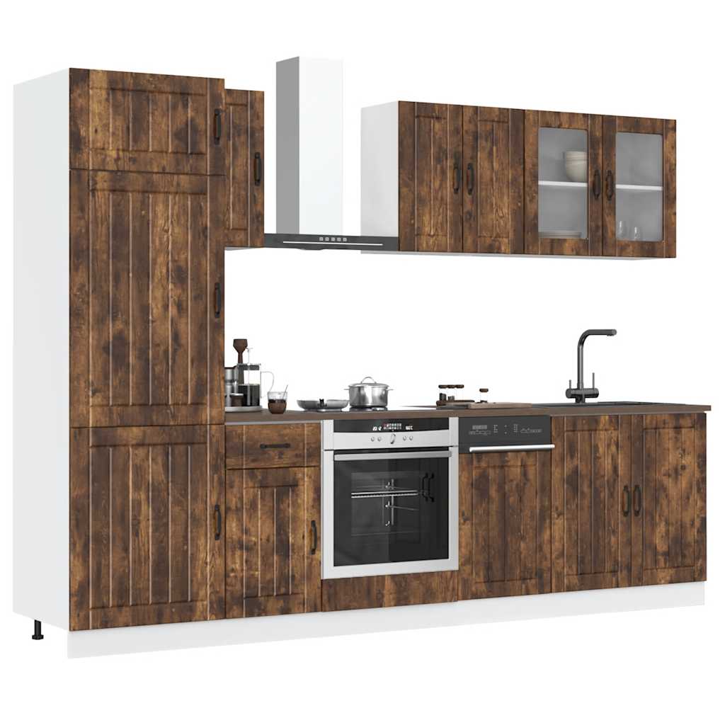8 Piece Kitchen Cabinet Set Lucca Engineered Wood