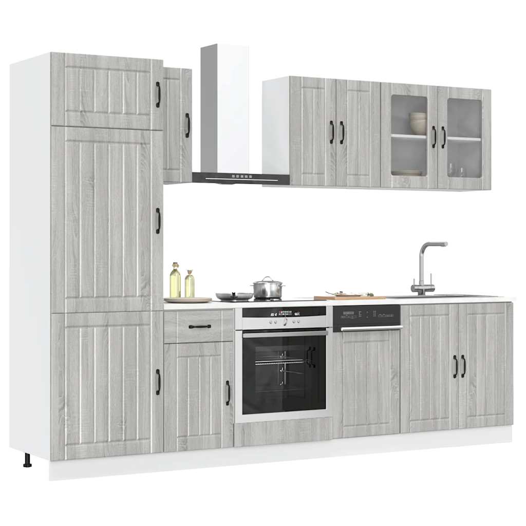 8 Piece Kitchen Cabinet Set Lucca Engineered Wood