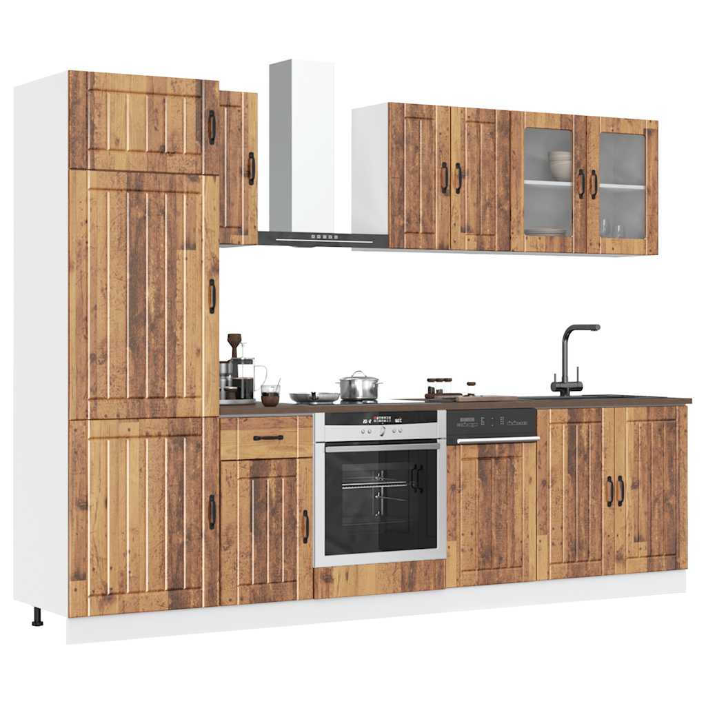 8 Piece Kitchen Cabinet Set Lucca Engineered Wood