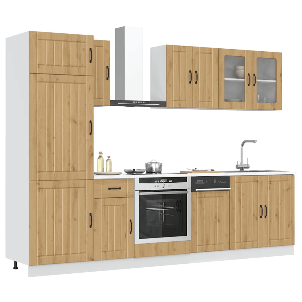 8 Piece Kitchen Cabinet Set Lucca Engineered Wood