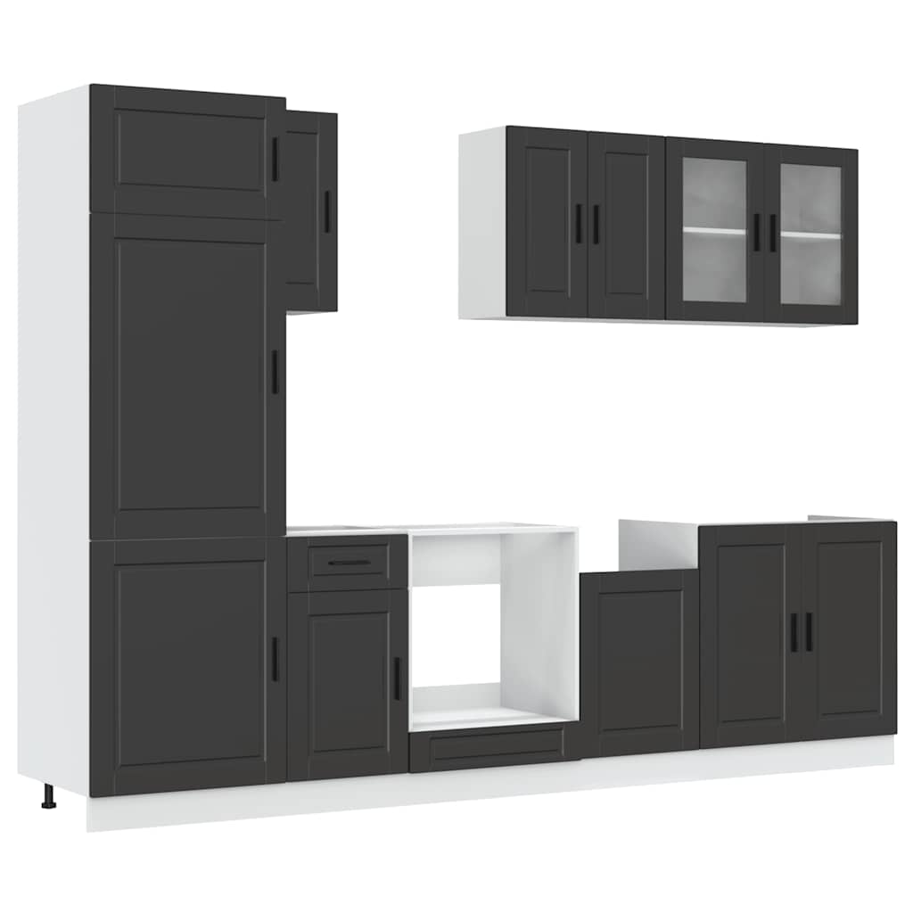 8 Piece Kitchen Cabinet Set Porto Engineered Wood