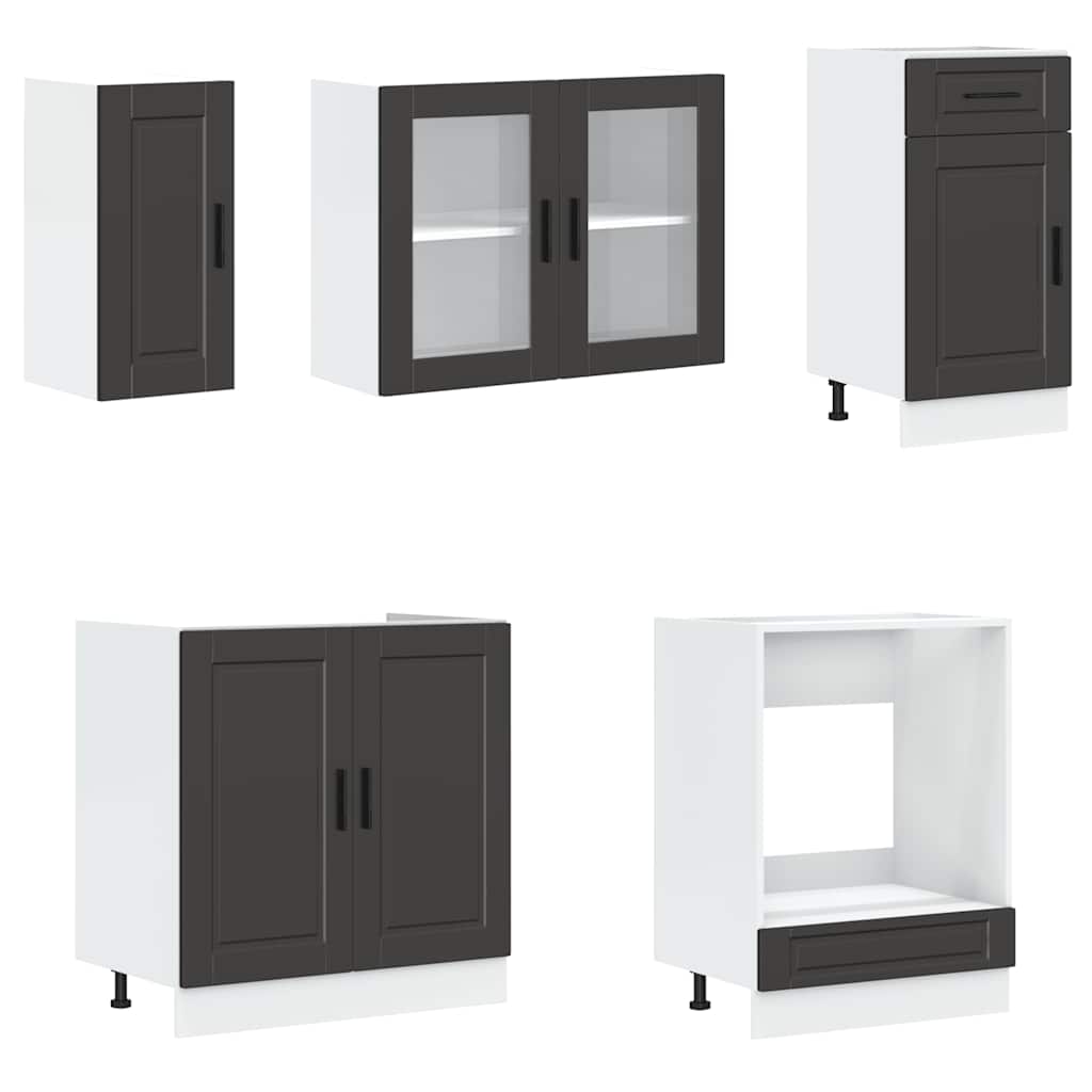 8 Piece Kitchen Cabinet Set Porto Engineered Wood