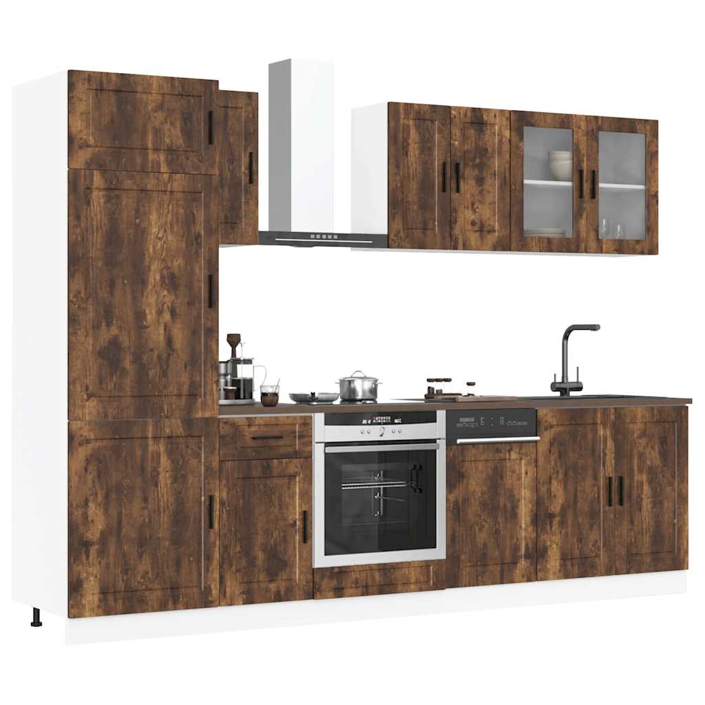 8 Piece Kitchen Cabinet Set Porto Engineered Wood