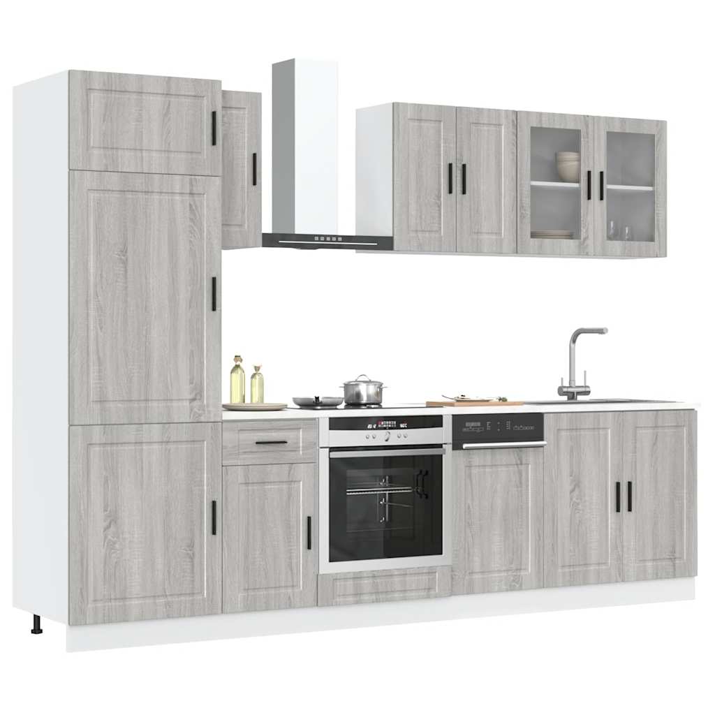 8 Piece Kitchen Cabinet Set Porto Engineered Wood
