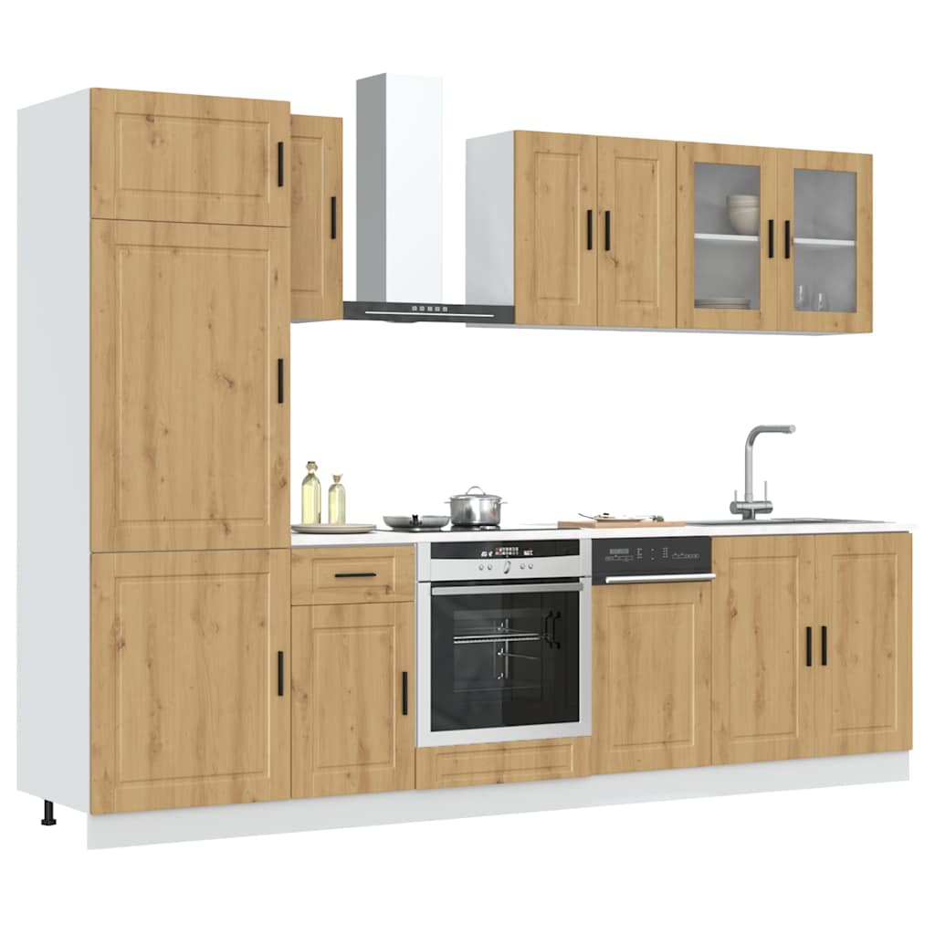 8 Piece Kitchen Cabinet Set Porto Engineered Wood