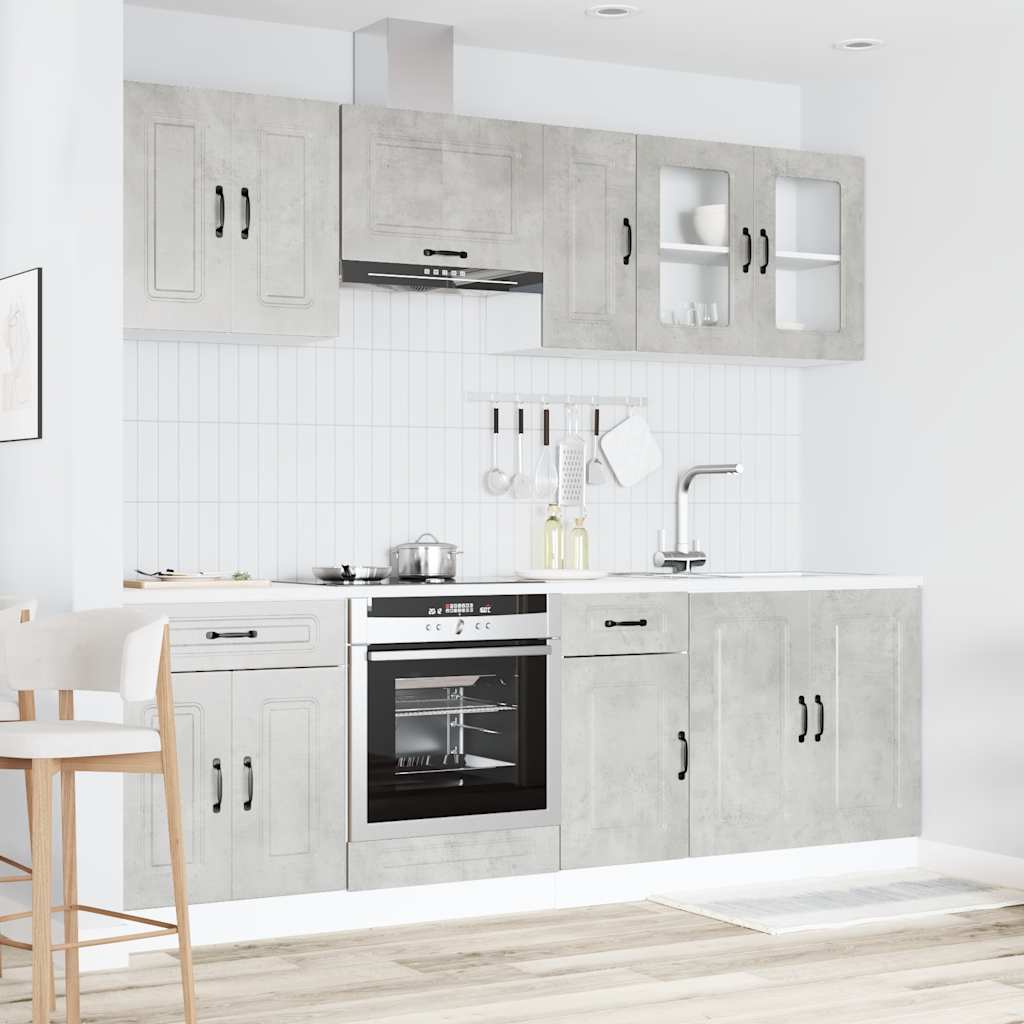 8 Piece Kitchen Cabinet Set Kalmar Engineered Wood