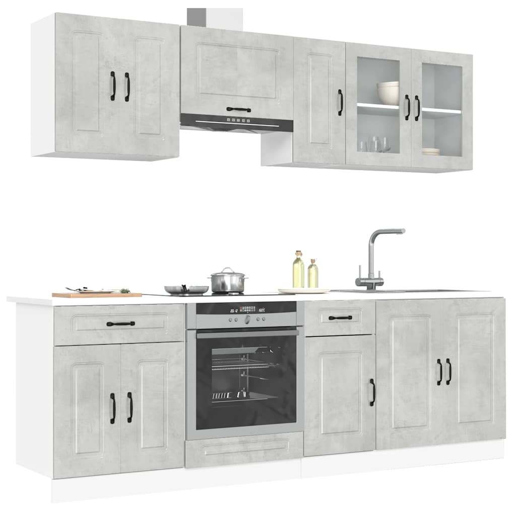 8 Piece Kitchen Cabinet Set Kalmar Engineered Wood