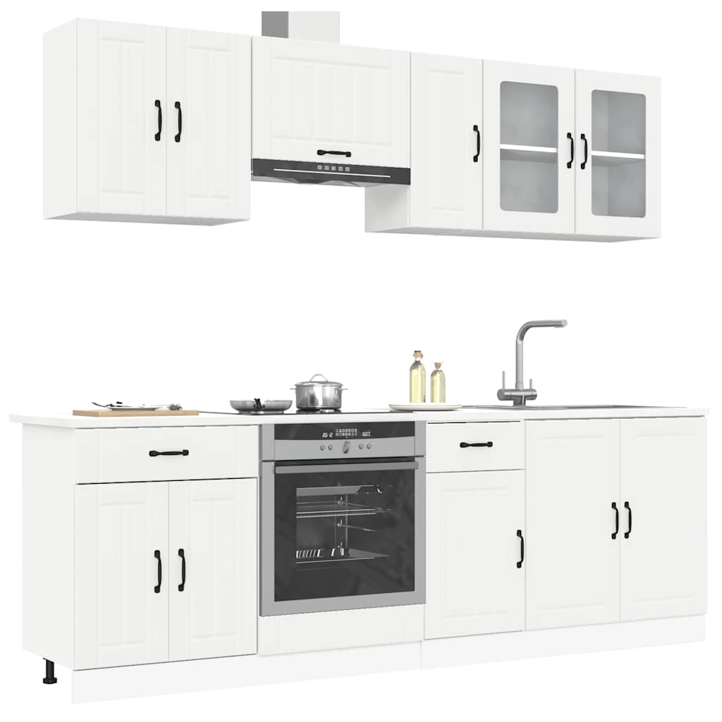 8 Piece Kitchen Cabinet Set Lucca Engineered Wood