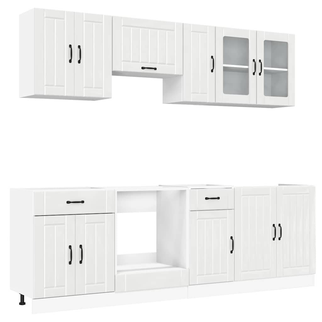 8 Piece Kitchen Cabinet Set Lucca Engineered Wood