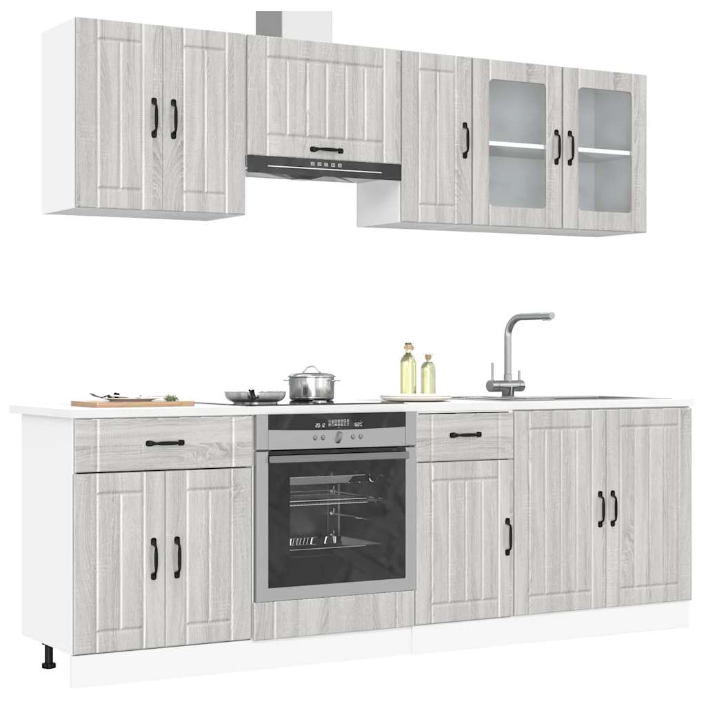 8 Piece Kitchen Cabinet Set Lucca Engineered Wood