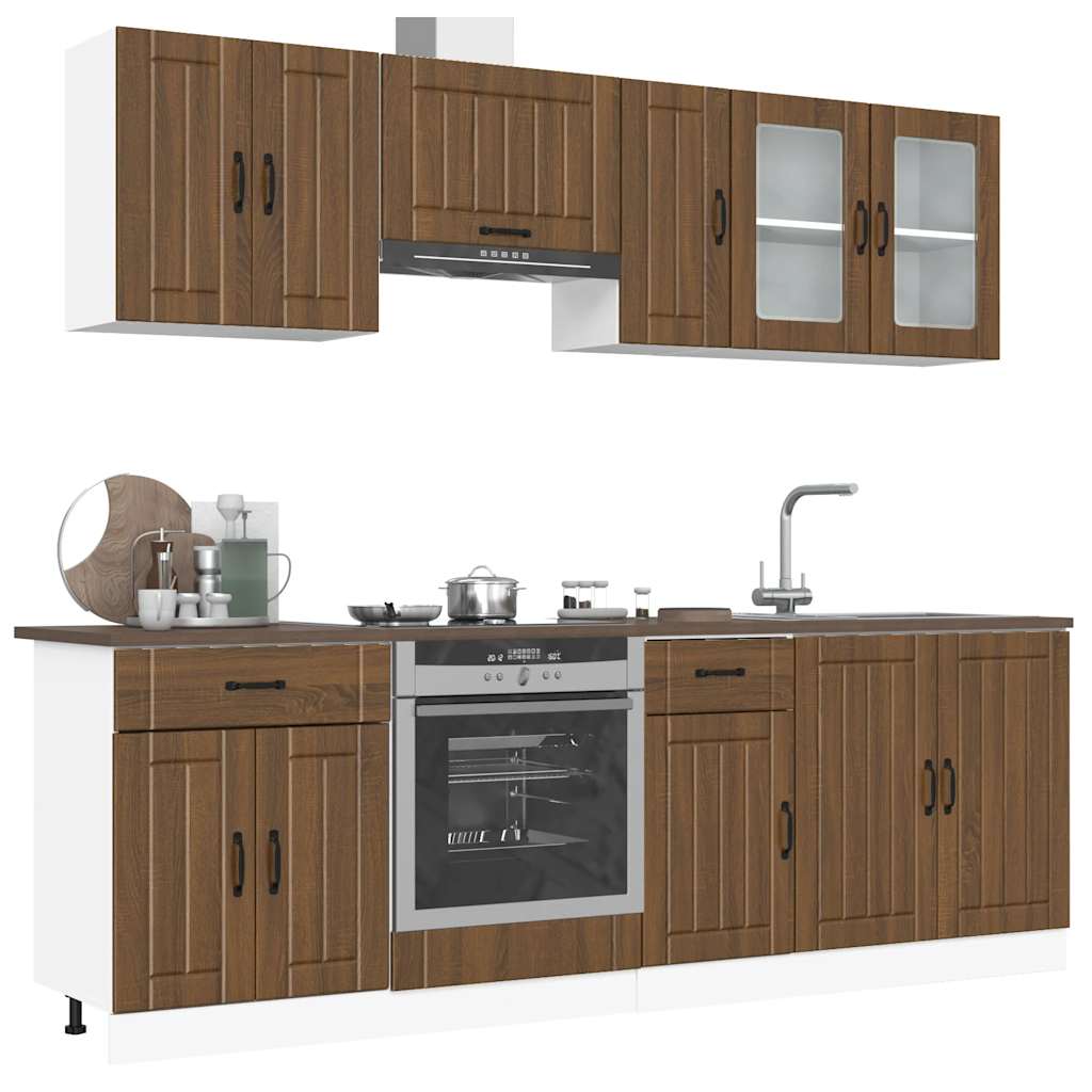 8 Piece Kitchen Cabinet Set Lucca Engineered Wood