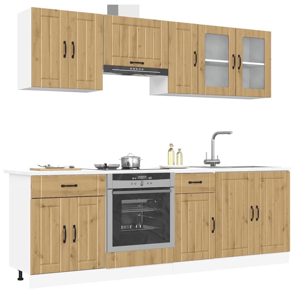 8 Piece Kitchen Cabinet Set Lucca Engineered Wood