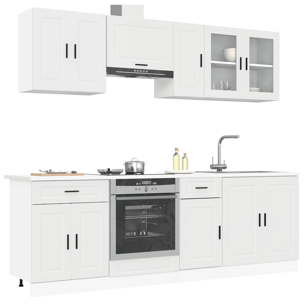 8 Piece Kitchen Cabinet Set Porto Engineered Wood