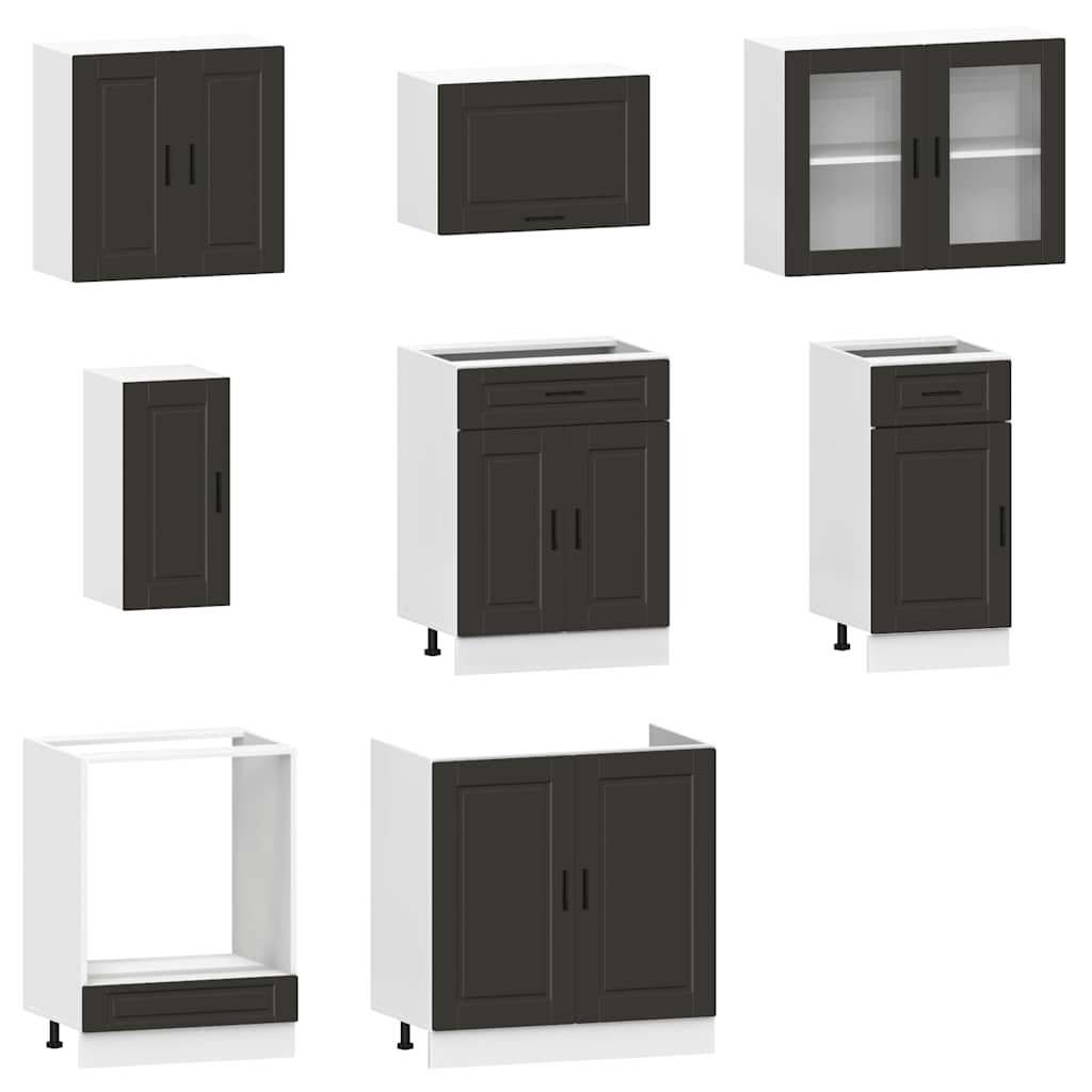 8 Piece Kitchen Cabinet Set Porto Engineered Wood