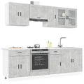 8 Piece Kitchen Cabinet Set Porto Engineered Wood