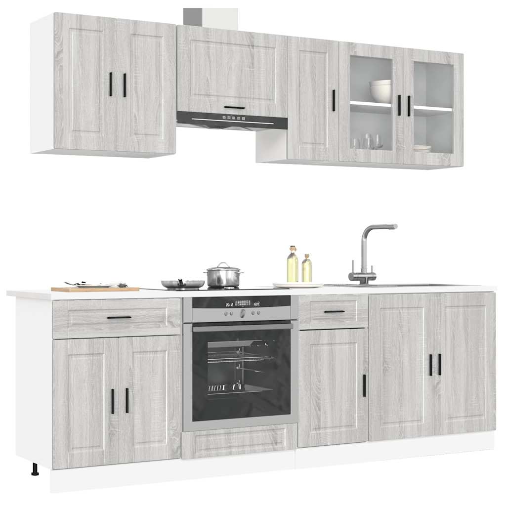8 Piece Kitchen Cabinet Set Porto Engineered Wood