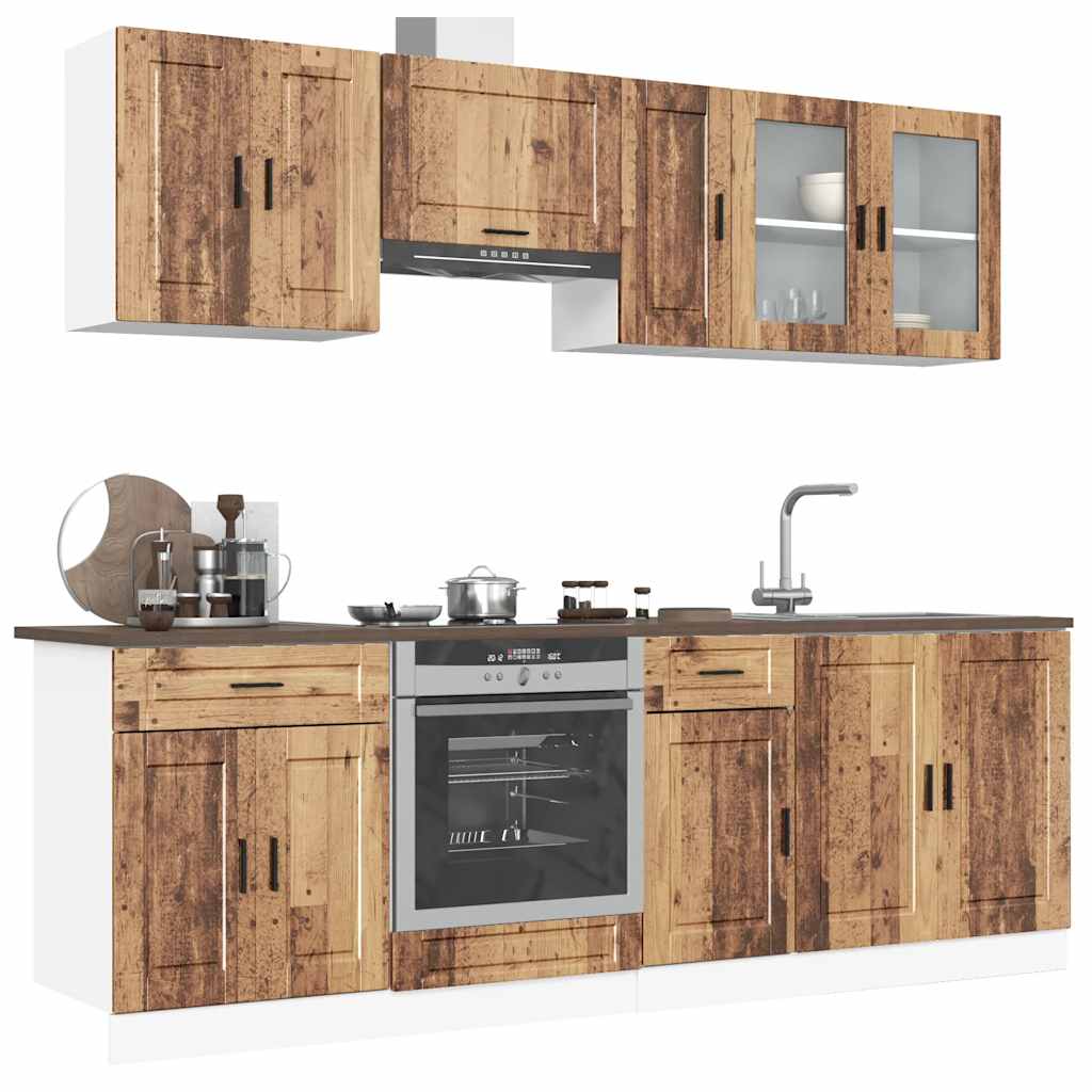 8 Piece Kitchen Cabinet Set Porto Engineered Wood