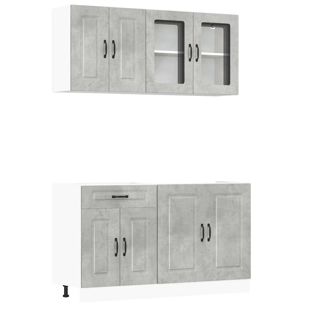 4 Piece Kitchen Cabinet Set Kalmar Engineered Wood