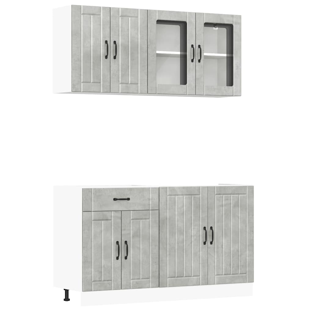 4 Piece Kitchen Cabinet Set Lucca Engineered Wood