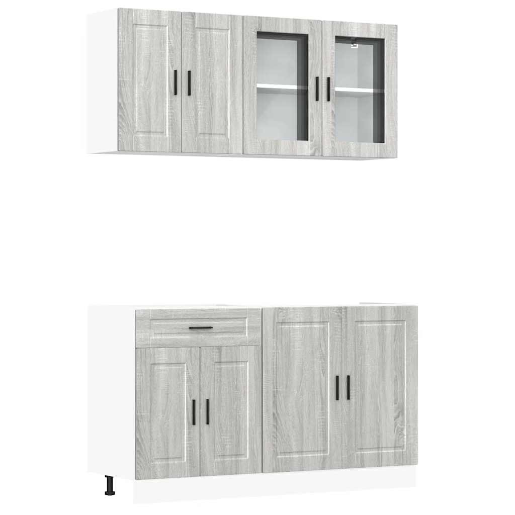 4 Piece Kitchen Cabinet Set Porto Engineered Wood