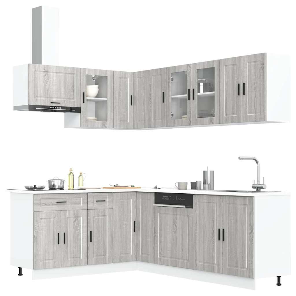 11 Piece Kitchen Cabinet Set Porto Engineered Wood