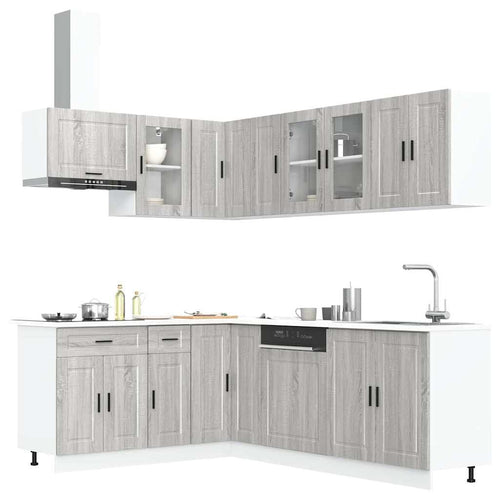 11 Piece Kitchen Cabinet Set Porto Engineered Wood