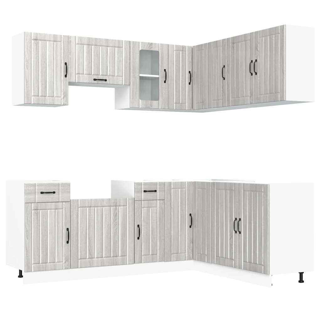 11 Piece Kitchen Cabinet Set Engineered Wood