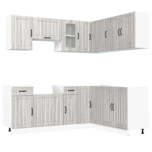 11 Piece Kitchen Cabinet Set Engineered Wood