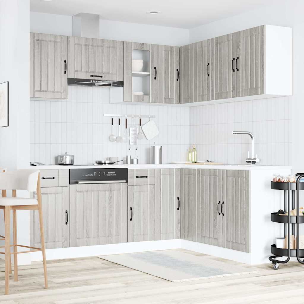 11 Piece Kitchen Cabinet Set Engineered Wood