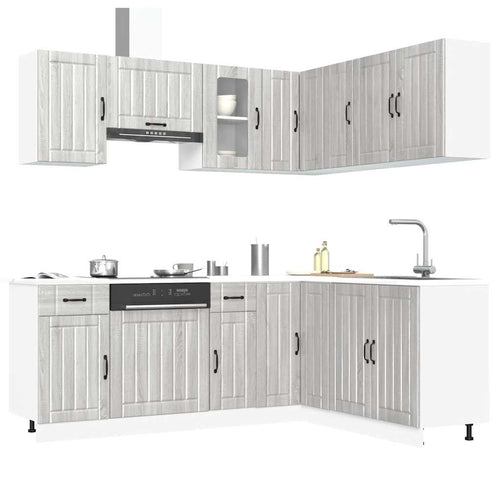 11 Piece Kitchen Cabinet Set Engineered Wood