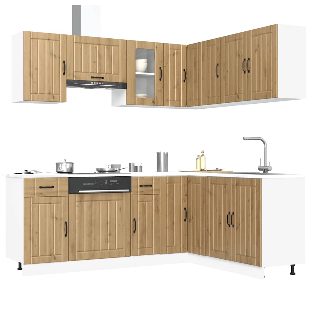 11 Piece Kitchen Cabinet Set Engineered Wood