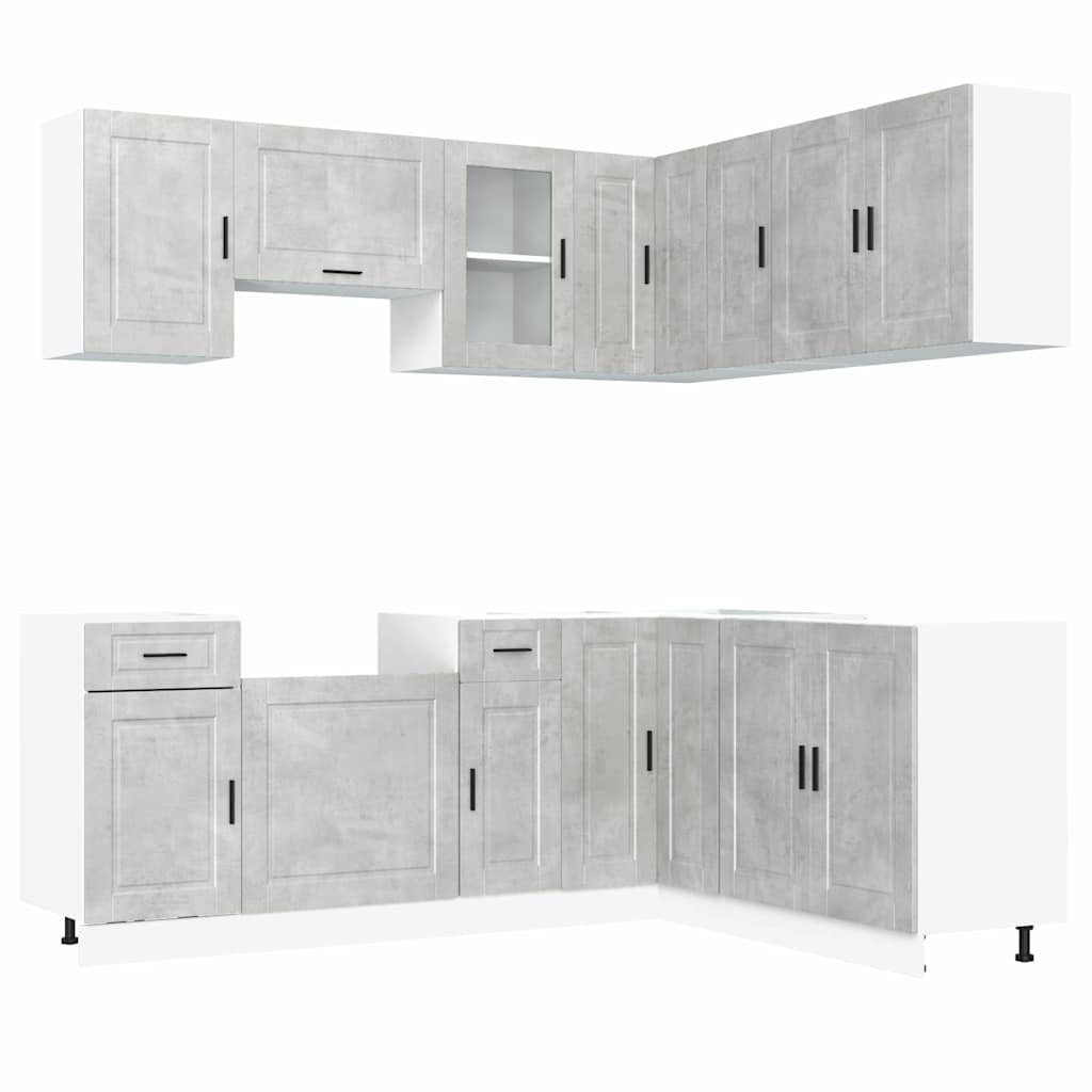 11 Piece Kitchen Cabinet Set Engineered Wood