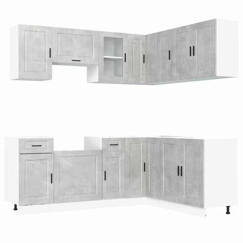 11 Piece Kitchen Cabinet Set Engineered Wood