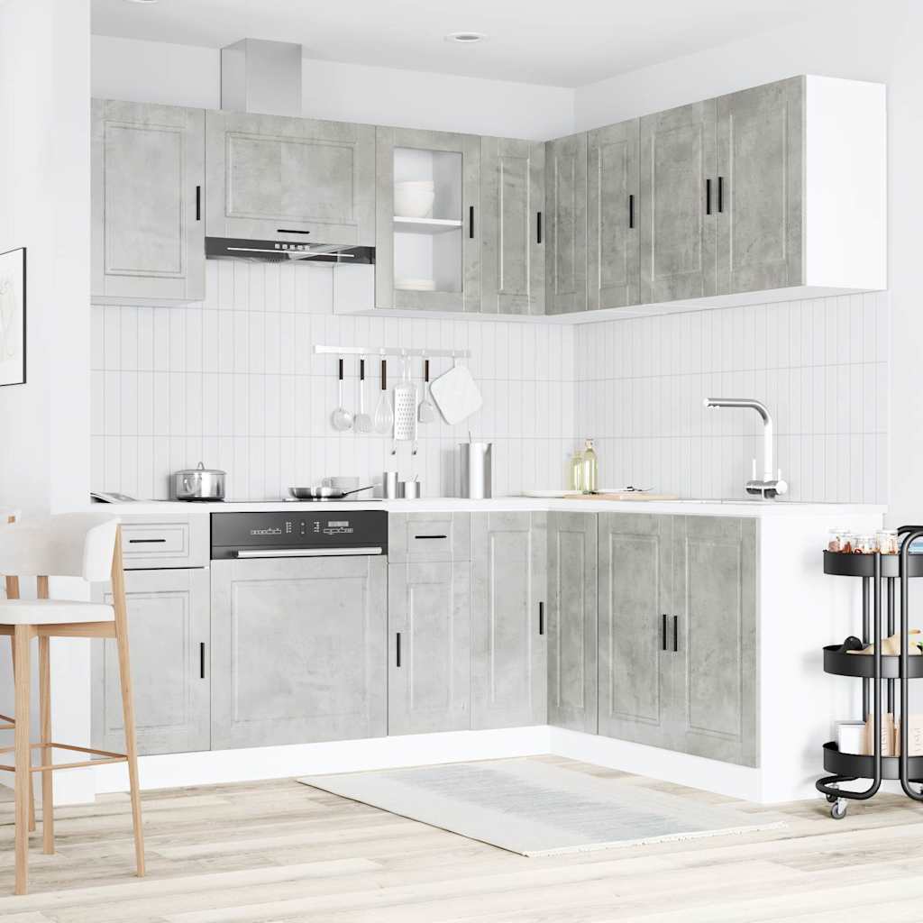 11 Piece Kitchen Cabinet Set Engineered Wood