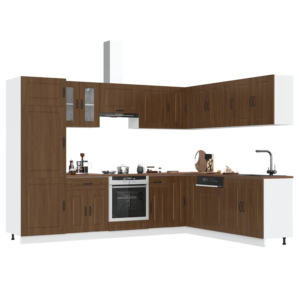 14 Piece Kitchen Cabinet Set Kalmar Engineered Wood