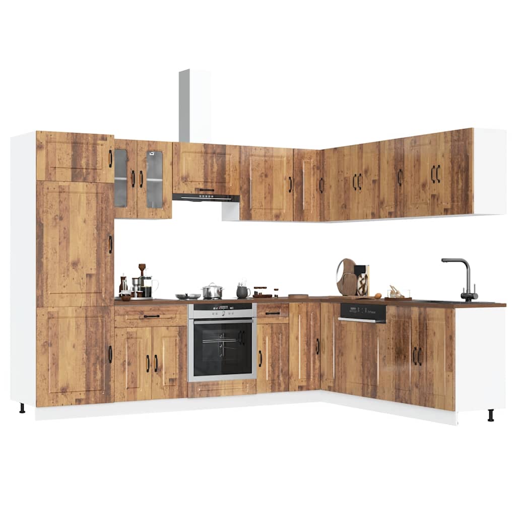 14 Piece Kitchen Cabinet Set Kalmar Engineered Wood