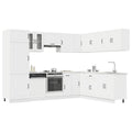 Kitchen Cabinets 14 Piece Cabinet Set Lucca Engineered Wood Concrete Grey Black