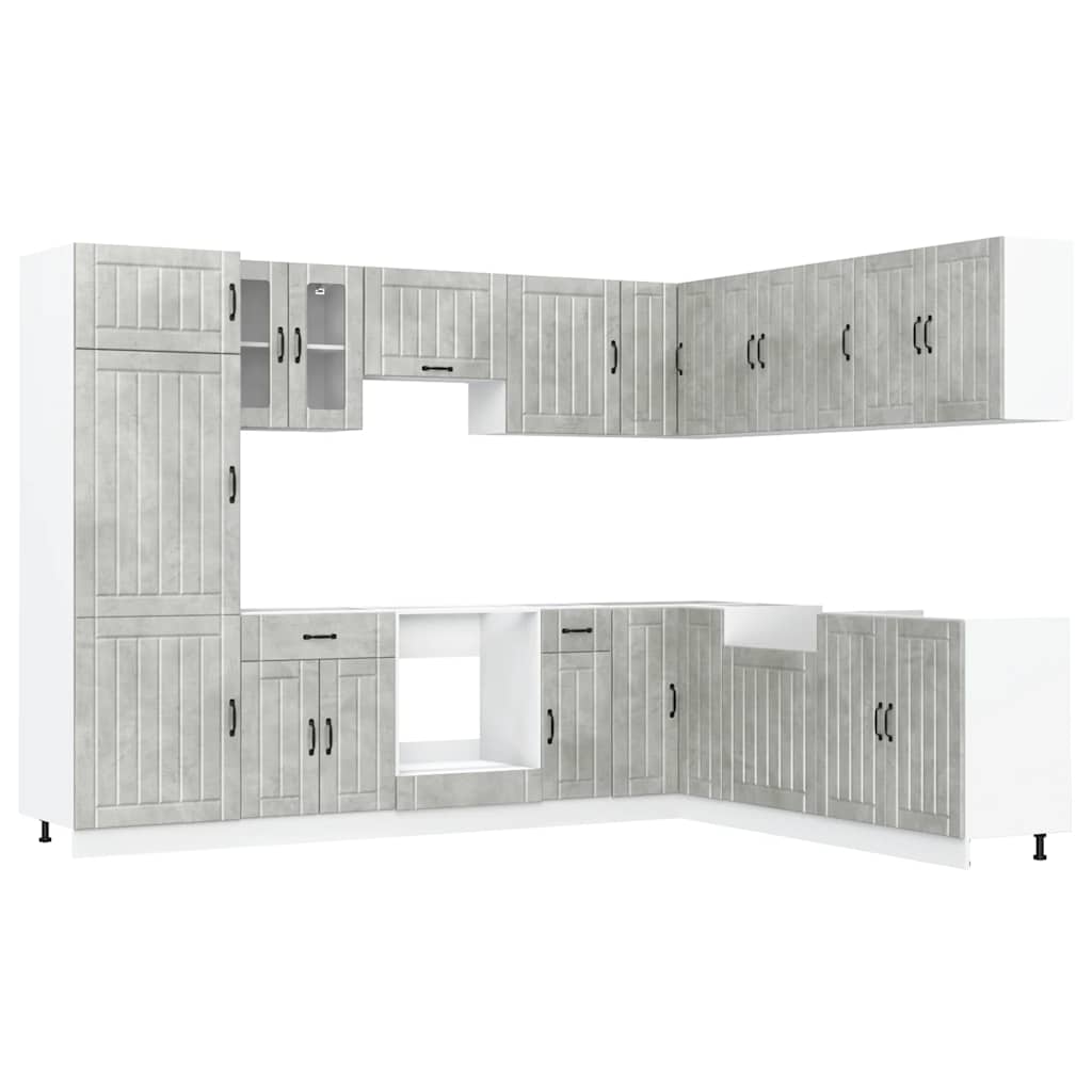 14 Piece Kitchen Cabinet Set Lucca Engineered Wood