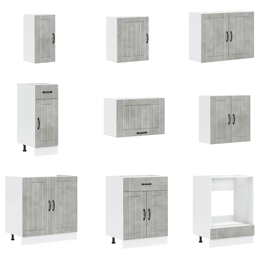 14 Piece Kitchen Cabinet Set Lucca Engineered Wood