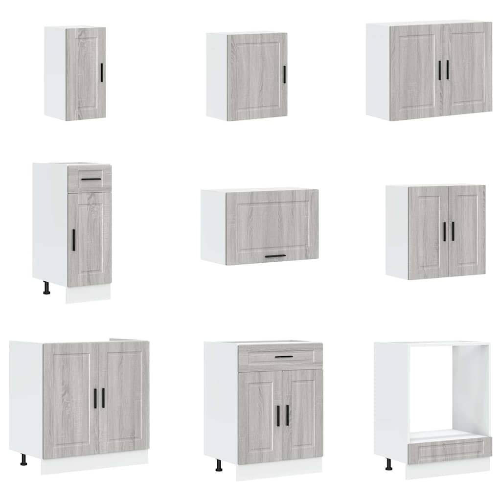 14 Piece Kitchen Cabinet Set Porto Engineered Wood