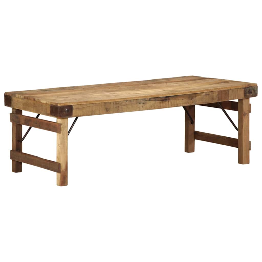 Coffee Table Brown Solid Reclaim Wood
